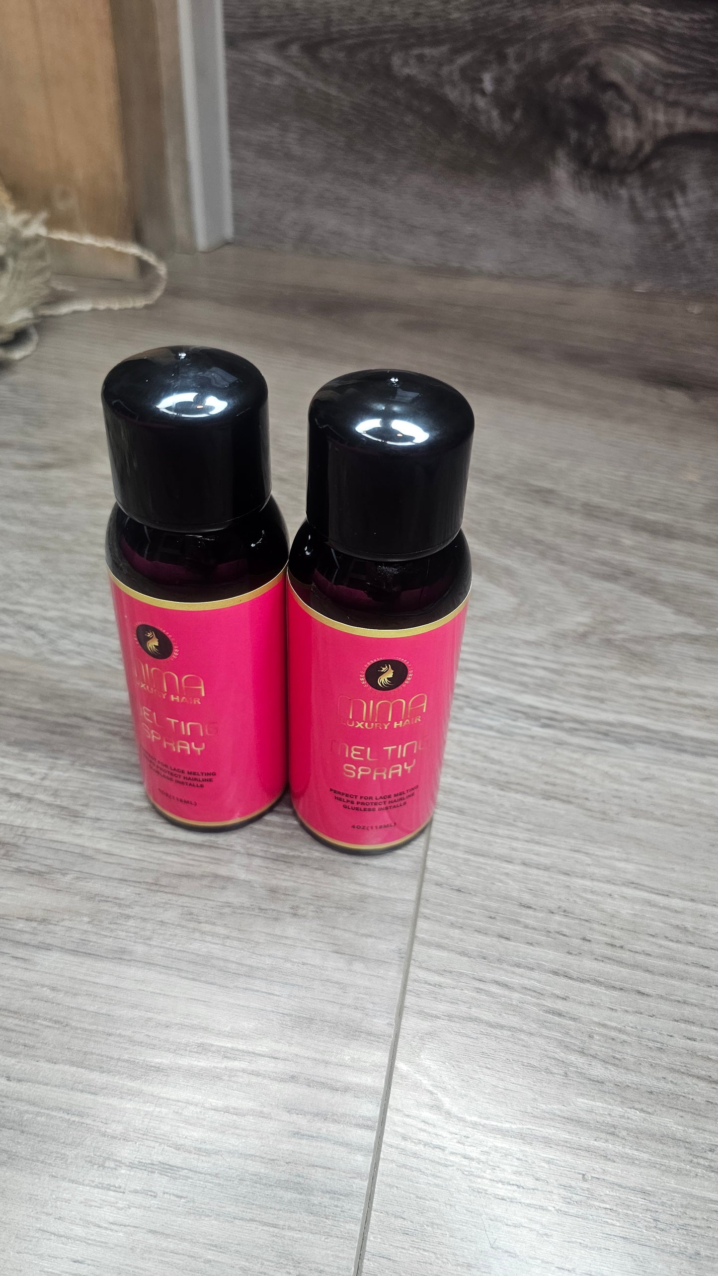 Mima Lace Melting and Holding Spray - Strong Hair Adhesive for Wigs, Glueless Front Lace Bond (Extreme Hold)