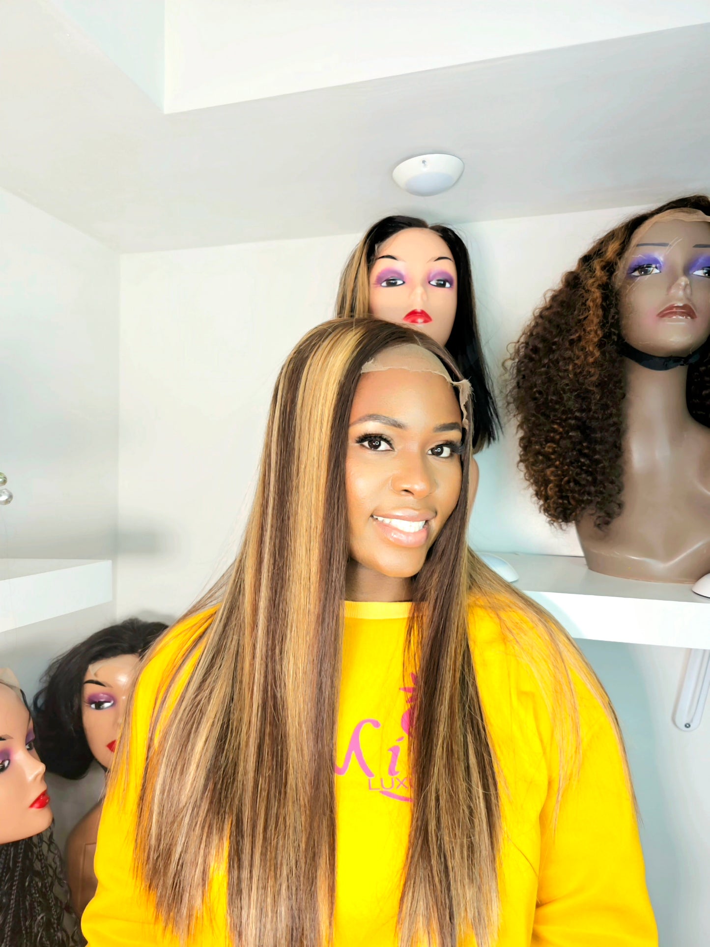 Two- tone raw straight hair