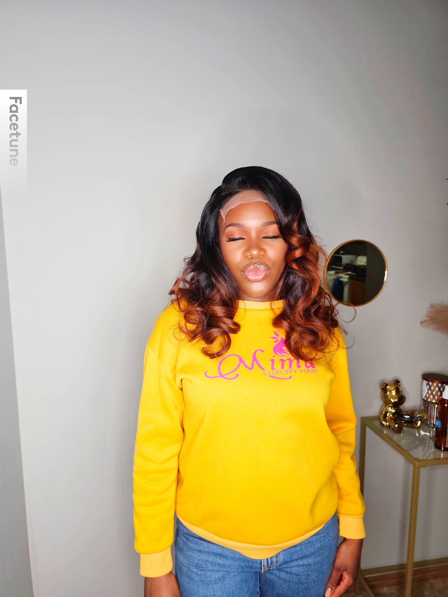 VIETNAMASE RAW LAYERED WAVY LACE WIG ,Brown tips