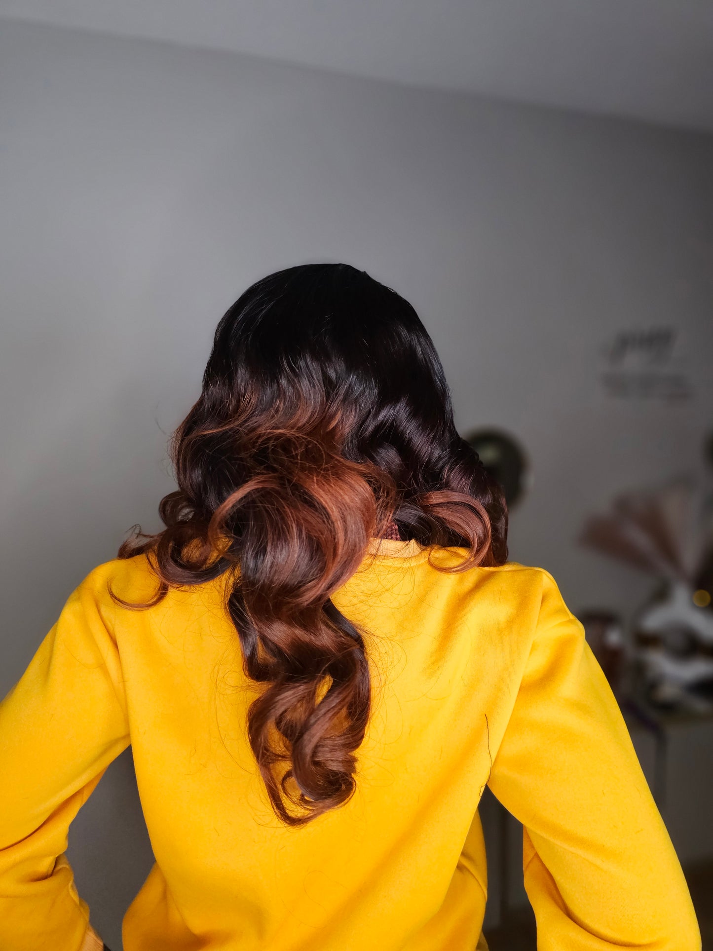 VIETNAMASE RAW LAYERED WAVY LACE WIG ,Brown tips