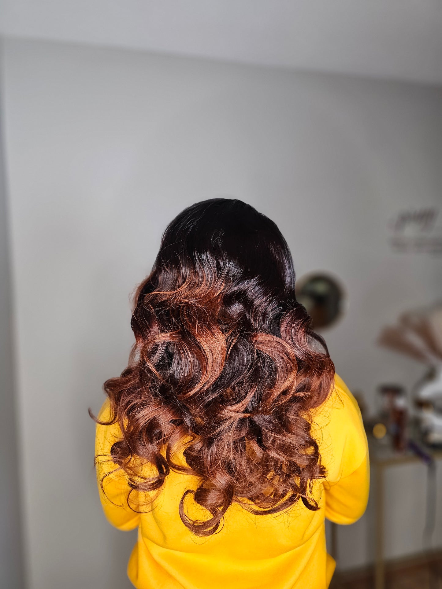 VIETNAMASE RAW LAYERED WAVY LACE WIG ,Brown tips
