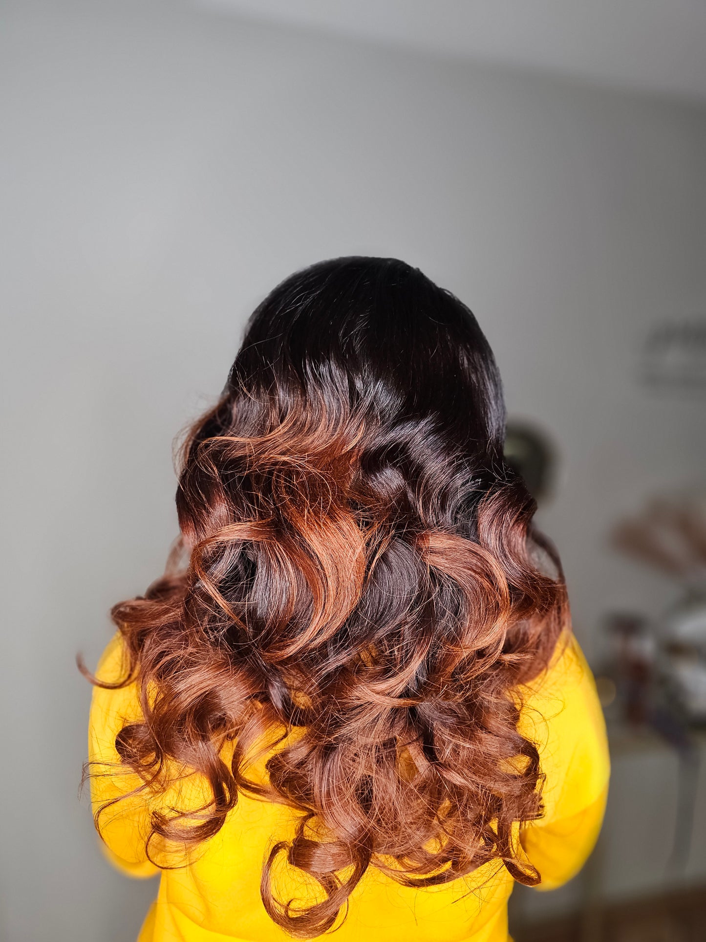 VIETNAMASE RAW LAYERED WAVY LACE WIG ,Brown tips