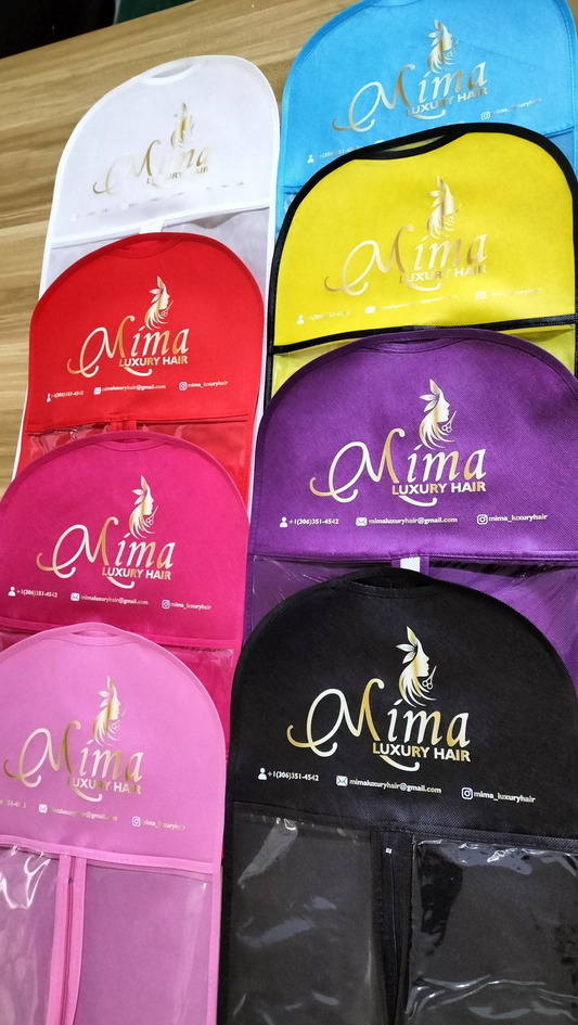 Wig storage bag for  Extra Long Hair Extension Holder with Hanger, Dust-Proof Wig Organizer Non-Woven Carrier Case for Human Hairpieces