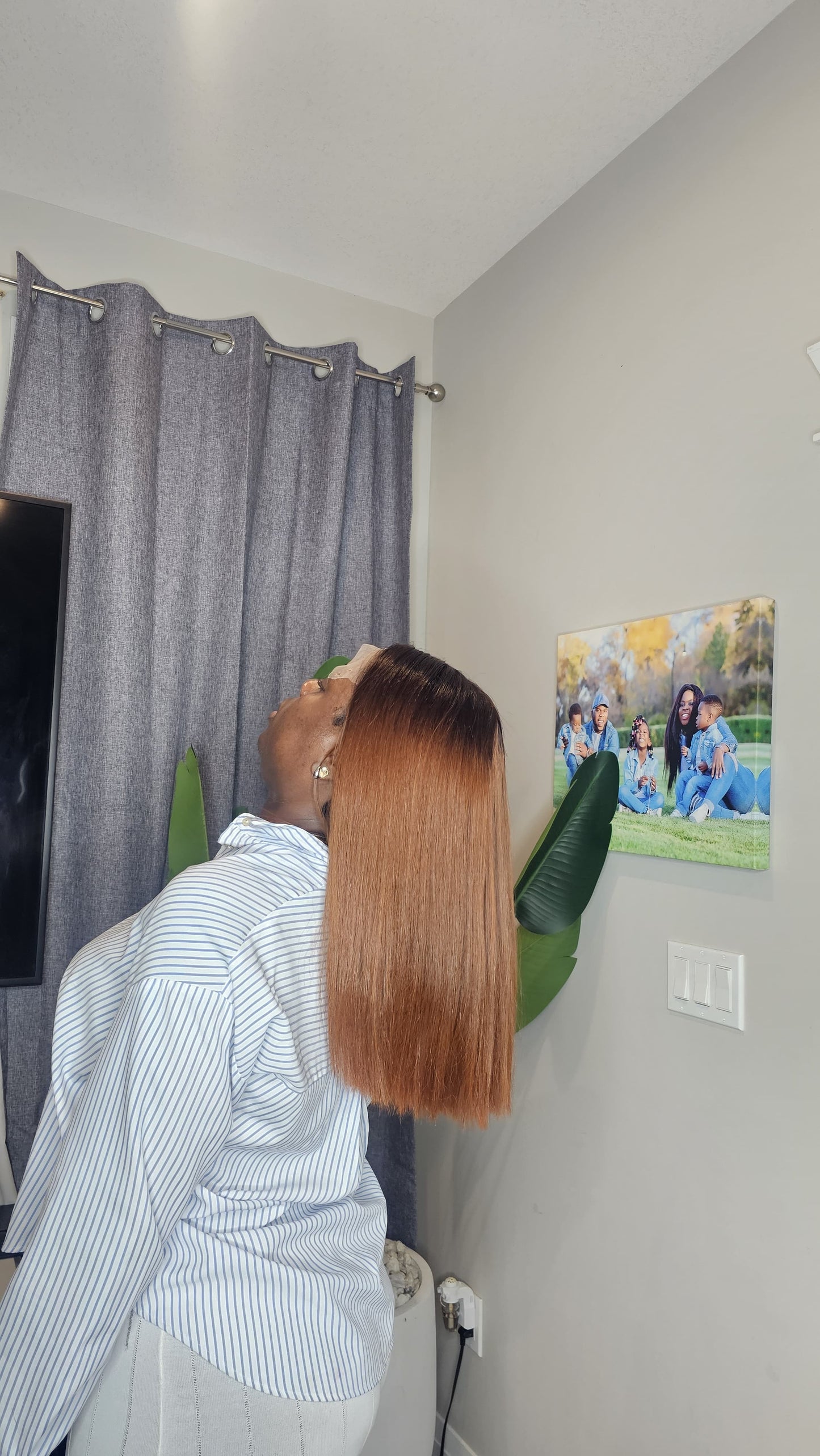 RAW SINGLE DONOR OMBRE LACE CLOSURE LONG BOB WIG