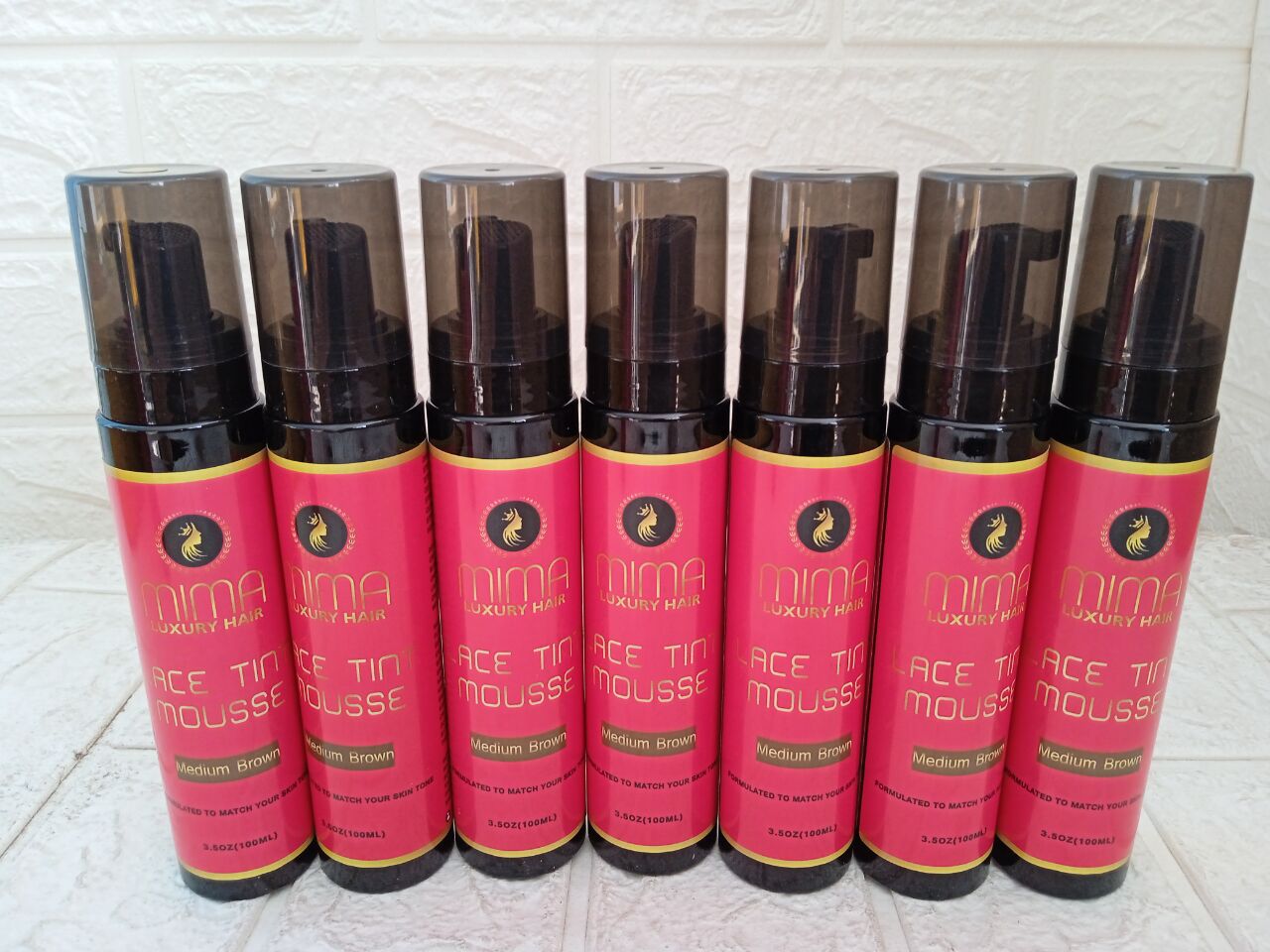 Mimaluxuryhair Lace Tint Mousse for Wigs Melt, Wig Tint Spray Foam Melting Hair Mousse for Human Hair With 2 Pcs Melting Band (Medium Brown)