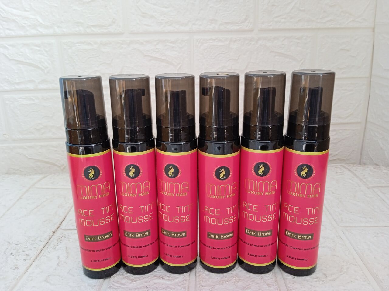 Mimaluxuryhair Lace Tint Mousse for Wigs Melt, Wig Tint Spray Foam Melting Hair Mousse for Human Hair With 2 Pcs Melting Band (Medium Brown)