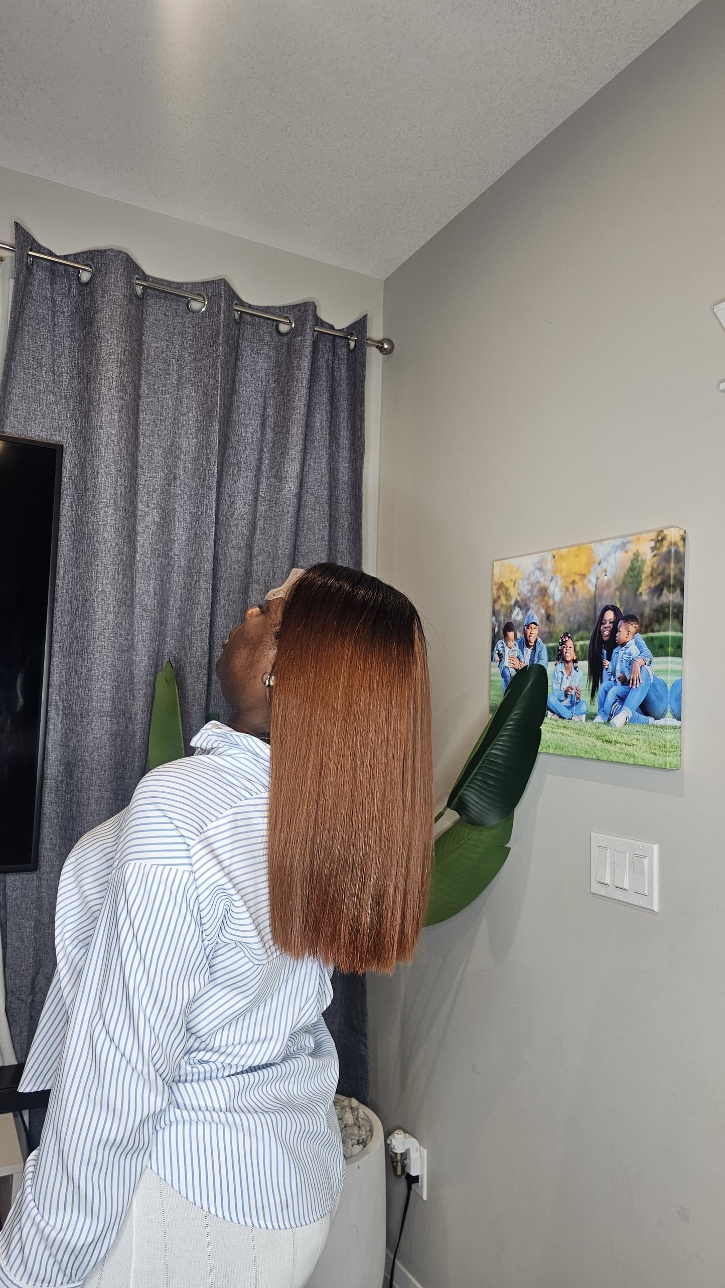 RAW SINGLE DONOR OMBRE LACE CLOSURE LONG BOB WIG