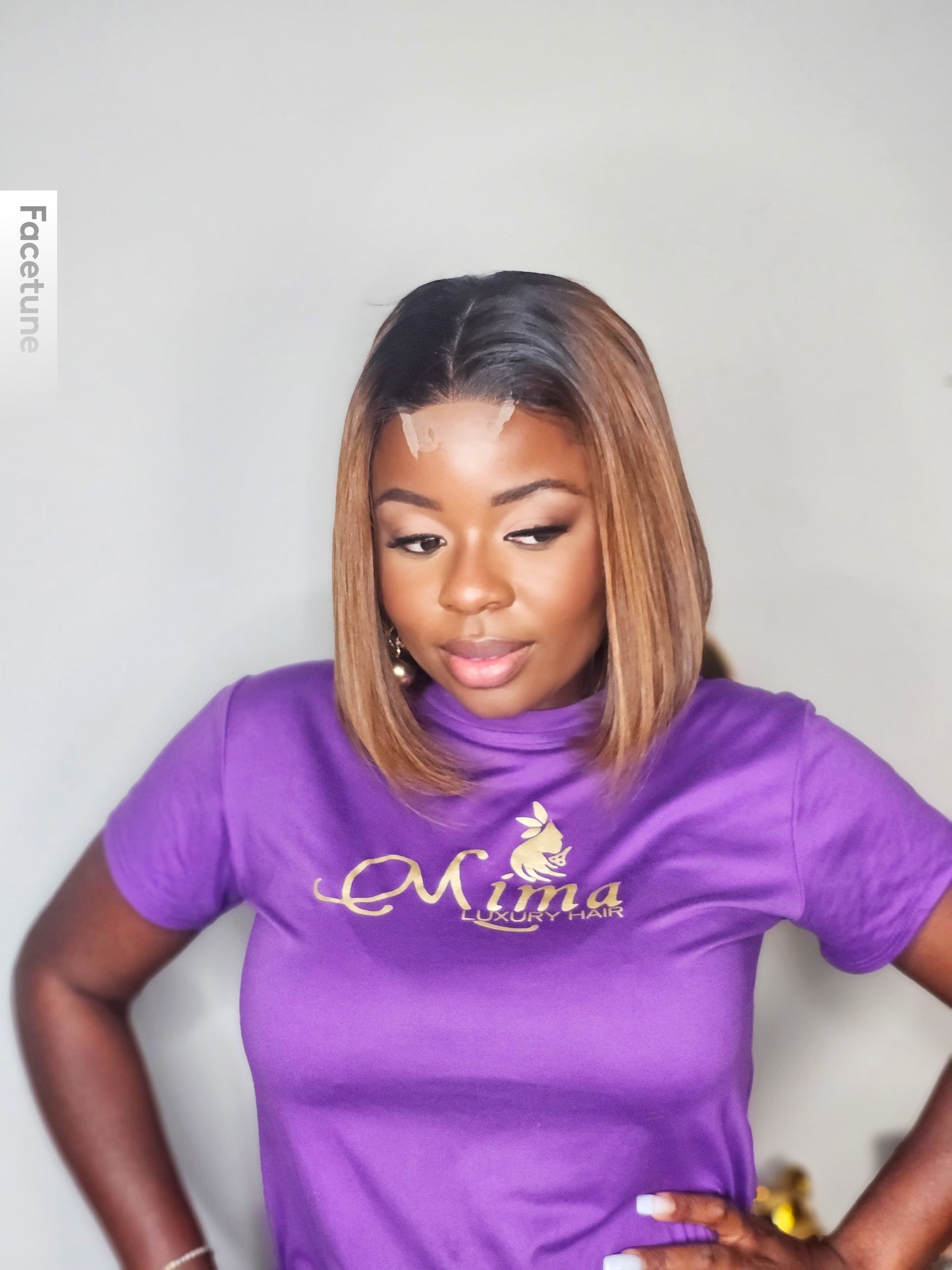 Brown LUXURY 2BY6 LACE CLOSURE BOB WIG