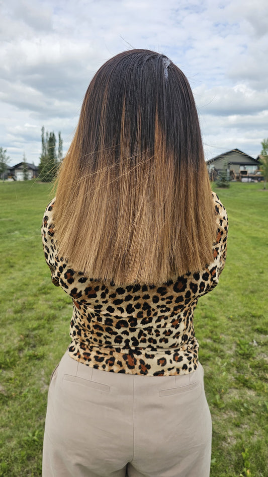 RAW SINGLE DONOR OMBRE LACE CLOSURE LONG BOB WIG