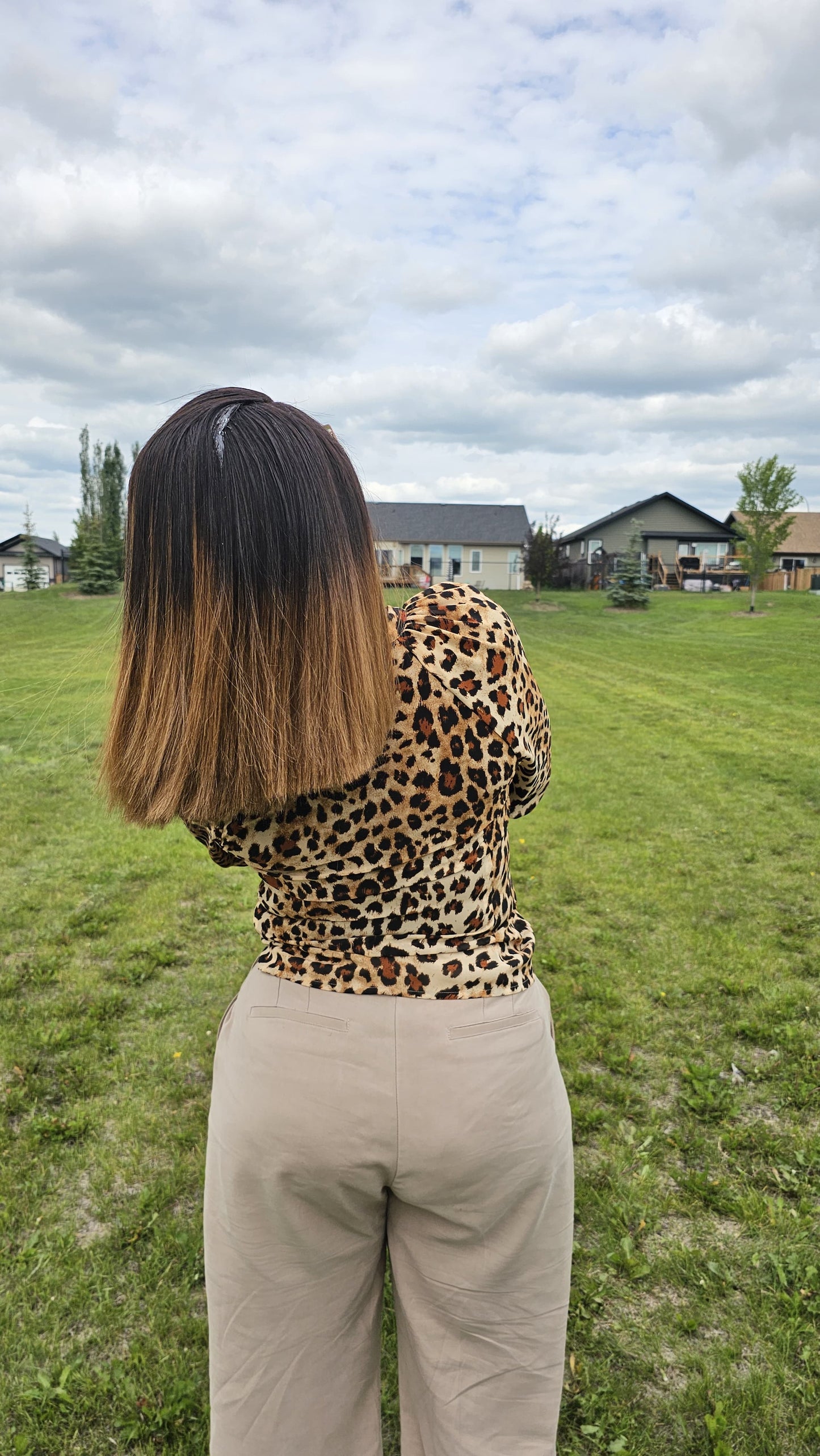 RAW SINGLE DONOR OMBRE LACE CLOSURE LONG BOB WIG