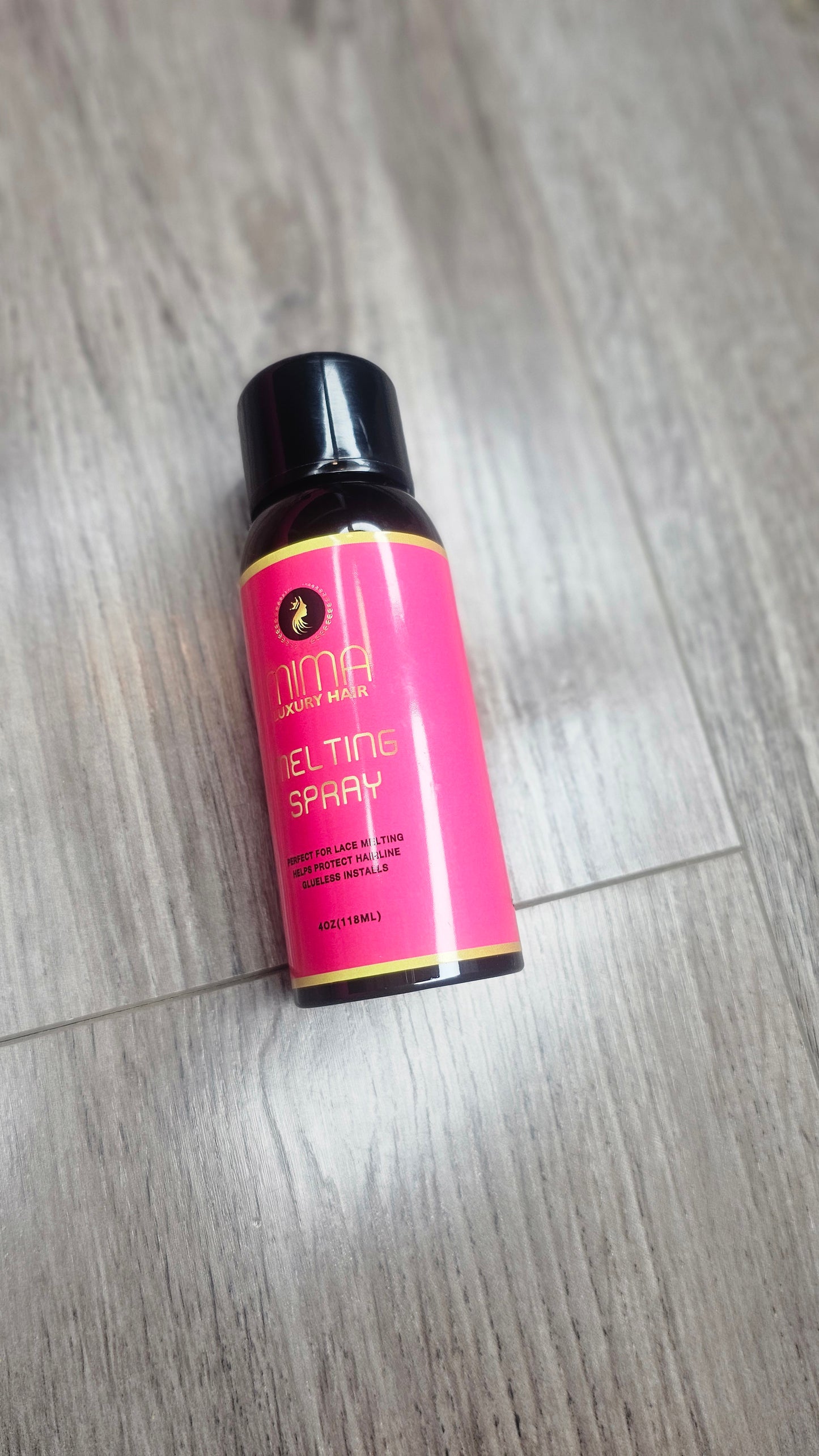 Mima Lace Melting and Holding Spray - Strong Hair Adhesive for Wigs, Glueless Front Lace Bond (Extreme Hold)