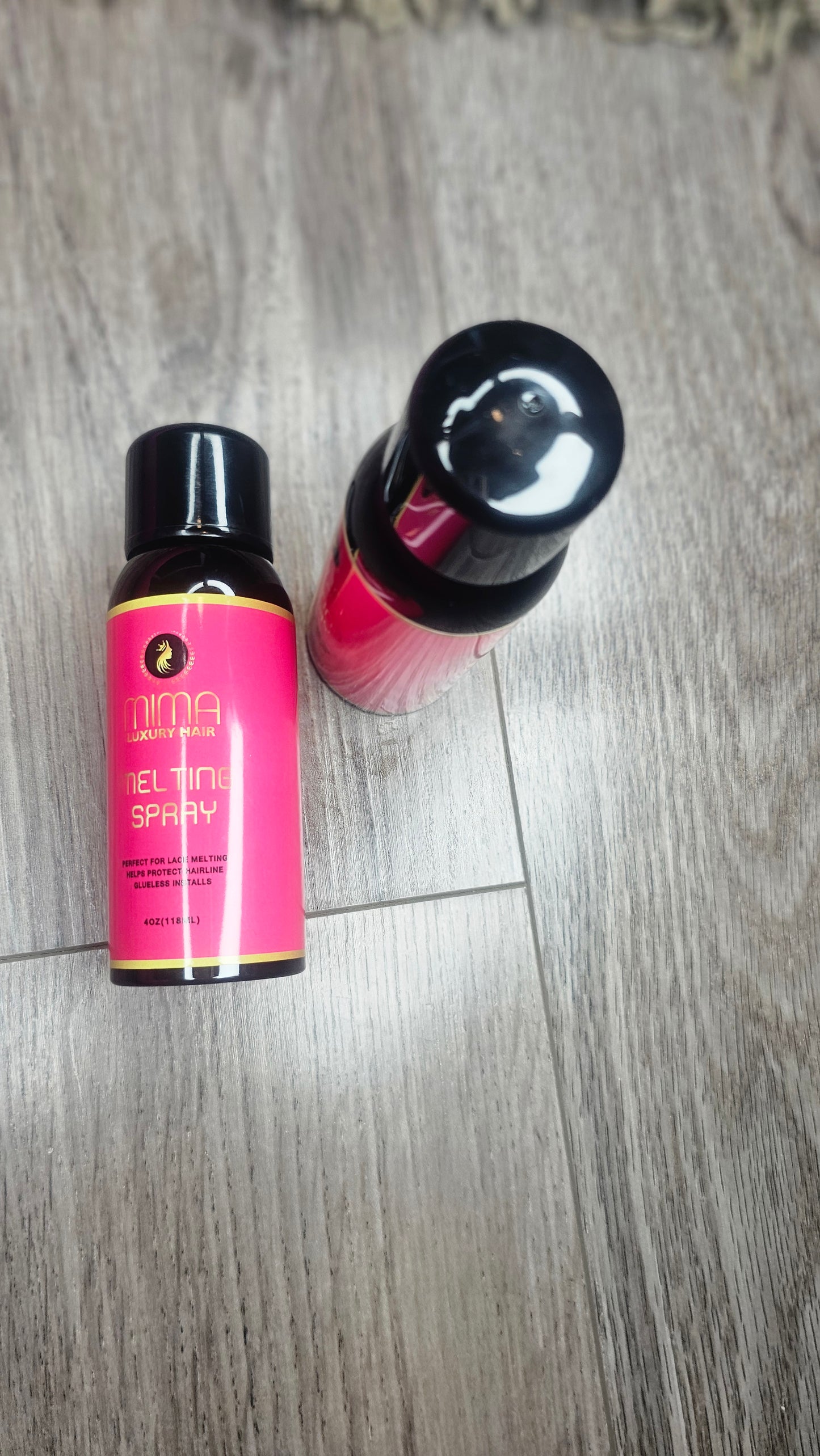 Mima Lace Melting and Holding Spray - Strong Hair Adhesive for Wigs, Glueless Front Lace Bond (Extreme Hold)